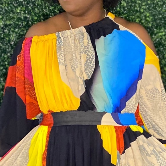 PLUS SIZE Off shoulder maxi dress - Picture 5 of 5